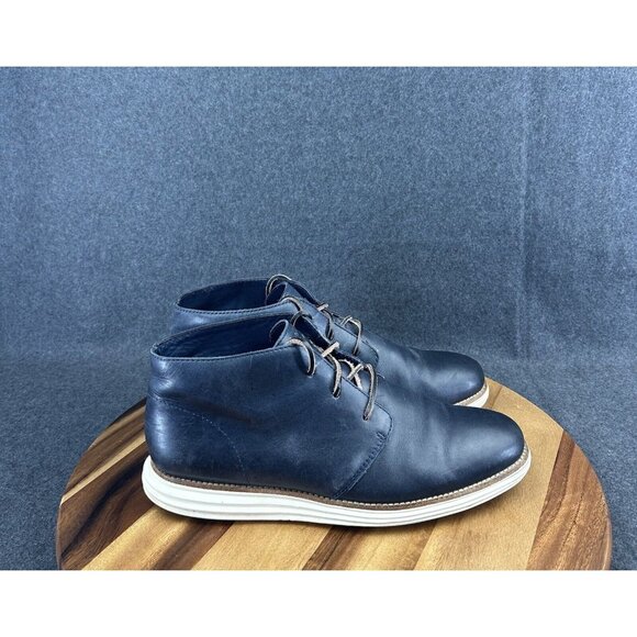 Cole Haan Zerogrand Grand.OS Blue Soft Leather Chukka Boots C20318 Sz 11 - Picture 1 of 12